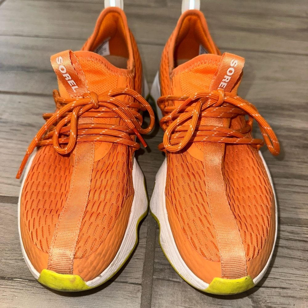 Sorel Bright Orange Mesh Sneakers